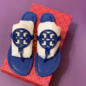 Tory Burch patent leather miller sandals